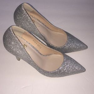 silver glitter high heel size 5.5